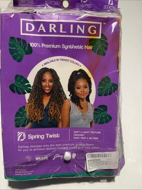 Darling Spring Twist Synthetic Crochet Hair - Brown 2 pk